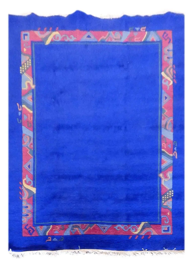 One Of The Kind Indian Hand-Knotted Gabbeh Rug 8'2" X 6'6"